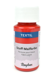 Barva na textil Rayher nezažehlovací, červená, 50 ml