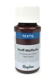 Barva na textil Rayher nezažehlovací, čokoládová, 50 ml