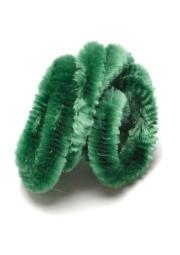 Plyšový drátek, tm. zelený, 50 cm, 1 ks