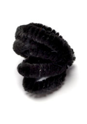 Plyšový drátek, černý, 50 cm, 1 ks