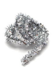 Plyšový drátek, stříbrný, 50 cm, 1 ks