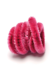 Plyšový drátek, vínový, 50 cm, 1 ks