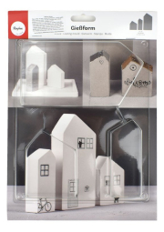 Forma na odlévání A4, domky, 3 motivy