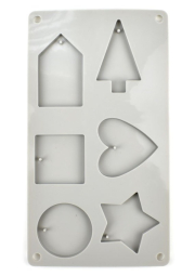 Silikonová odlévací forma, přívešky, 6 motivů