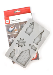 Silikonová odlévací forma, vánoční trpaslíci, 6 motivů