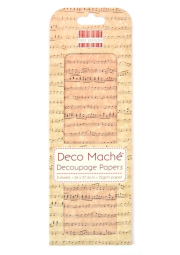 Papír na decopatch, noty, 3 ks