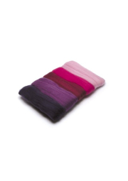 Česaná vlna Merino, 5 x 10 g, růžovofialová