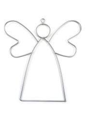 Drátěný polotovar anděl, 13 x 12 cm, 2 ks