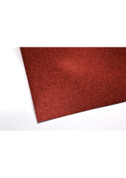 Scrapbookový glitrový papír 30,5 x 30,5 cm, červený