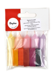 Pigment na výrobu svíček, 1x1x2,9 cm, světlé odstíny, 5 barev