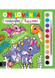 Omalovánka s vodovými barvami Dinosauři