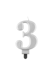 SVÍČKA SILVER ČÍSLO 3