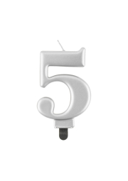 SVÍČKA SILVER ČÍSLO 5