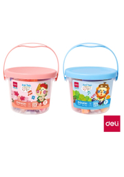 Plastelína měkká s vůní kyblík 12 barev DELI EY005 mix