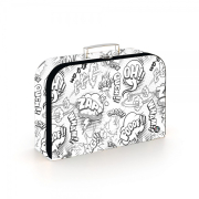 Kufřík lamino 34 cm Komiks White