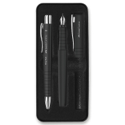 Sada Faber-Castell Poly Ball plnicí pero a kuličkové pero, černá