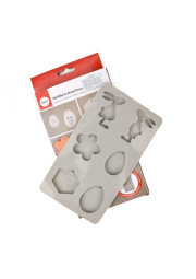 Silikonová odlévací forma, velikonoční vzory + včelky, 6 motivů