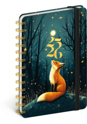 NOTIQUE Spirálový 18měsíční diář Petito – Liška 2025/2026, 13 x 18 cm