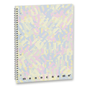 Kroužkový blok Pigna Monocromo multicolor A4, linkovaný