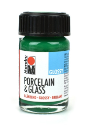 Barva na sklo a porcelán Marabu, zelené jablko 158, 15 ml
