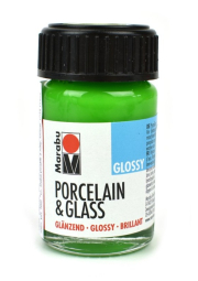 Barva na sklo a porcelán Marabu, reseda 061, 15 ml