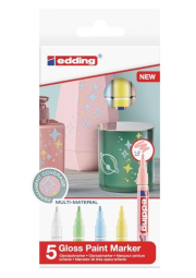Edding Lakový popisovač 751 - Pastel, sada 5 ks