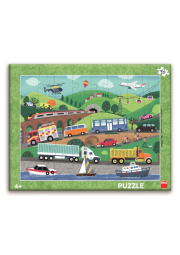Dino Papírové puzzle Dopravní prostředky 40 dílků