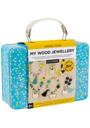 Petit Collage Kreativní kufřík Dřevěné šperky se zvířátky