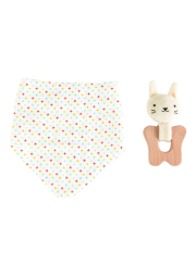 Petit Collage Souprava kousátka a bryndáčku králíček