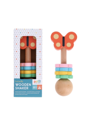 Petit Collage Dřevěné chrastítko Motýl