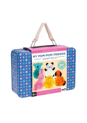 Petit Collage Kreativní kufřík Bambulková zvířátka