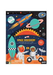 Petit Collage Znovupoužitelné samolepky se scénou Vesmírný průzkum
