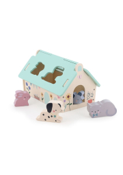 Vilac Dřevěná vkládačka Domeček pro zvířátka Sarah Betz