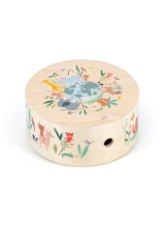 Vilac Dřevěný cajón bubínek Zvířata světa Sarah Betz