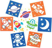 Šablony Sluneční soustava (AR940) 6ks