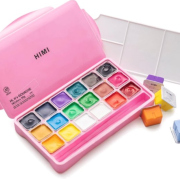 HIMI kvašové barvy - Jelly Cup Gouache Set - 18 Colours - Pink Edition