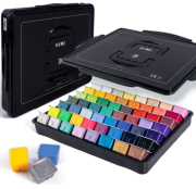 HIMI kvašové barvy - Jelly Cup Gouache Set - 56 Colours (Black Case Edition)