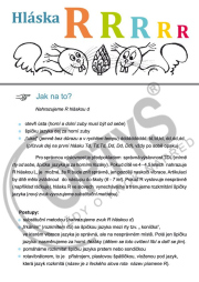 Logoped. cvičebnice hlásek R, dvojlist A4