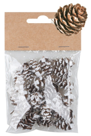 Dekorační šišky o 1,5 x 2,5 cm, 24 ks v sáčku