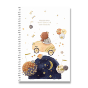 Kroužkový blok SHKOLYARYK Dreams - A5, čtverečkovaný, 80 listů, mix motivů