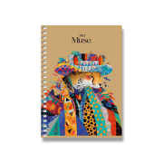 Kroužkový blok SHKOLYARYK My Muse - A6, čtverečkovaný, 80 listů, mix motivů