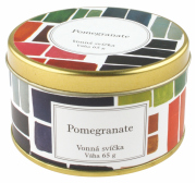 Vonná svíčka Pomegranate, 65 g v plechové krabičce