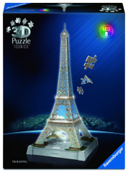3D Puzzle Iconics: Eiffelova věž (Noční edice) 216 dílků