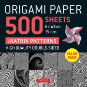 Origami Paper 500 sheets Matrix Patterns 6  (15 cm), Tuttle Origami Paper: Double-Sided Origami Sheets Printed with 12 Different Designs (Instructions for 5 Projects Included)
