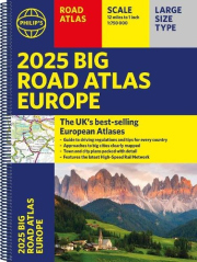 2025 Philip's Big Road Atlas of Europe, (A3 Spiral Binding)
