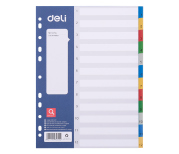 Rozdělovač barevný číselný A4, 12l DELI E5725A