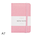 Zápisník A7 linka 96l DELI 22235 růžový