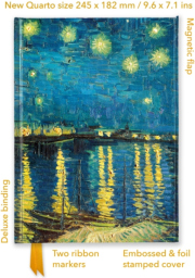 Vincent van Gogh: Starry Night over the Rhone (Foiled Quarto Journal)
