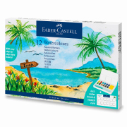 Akvarelové barvy Faber-Castell s paletou Tropical - 12 ks