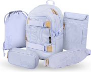 BAAGL SET 5 Skate Lilac: batoh, penál, sáček, ledvinka, obal na notebook